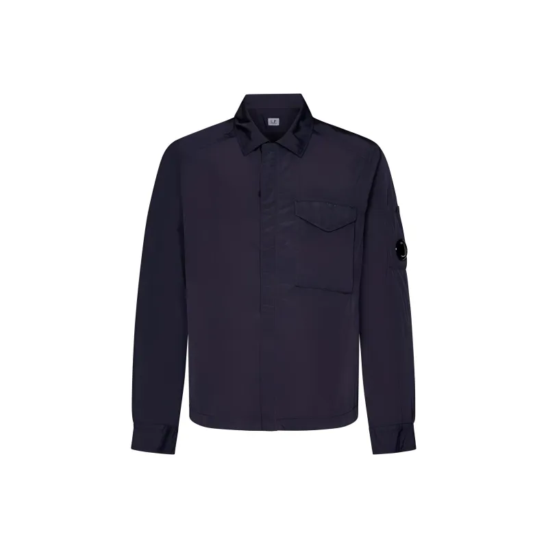 C.P.Company Lens-Detailed Curved Hem Overshirt-0