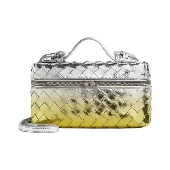 Bottega Veneta Goatskin One Shoulder Handbag Women's Lime & Silver