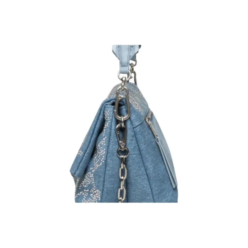 STEVE MADDEN Fabric Shoulder Bag Medium Size Women's Denim-5