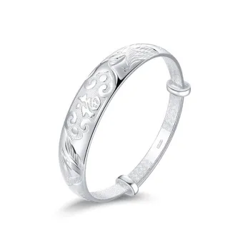 NVBBK 999 Fine Silver Sterling Silver Bracelets Women's