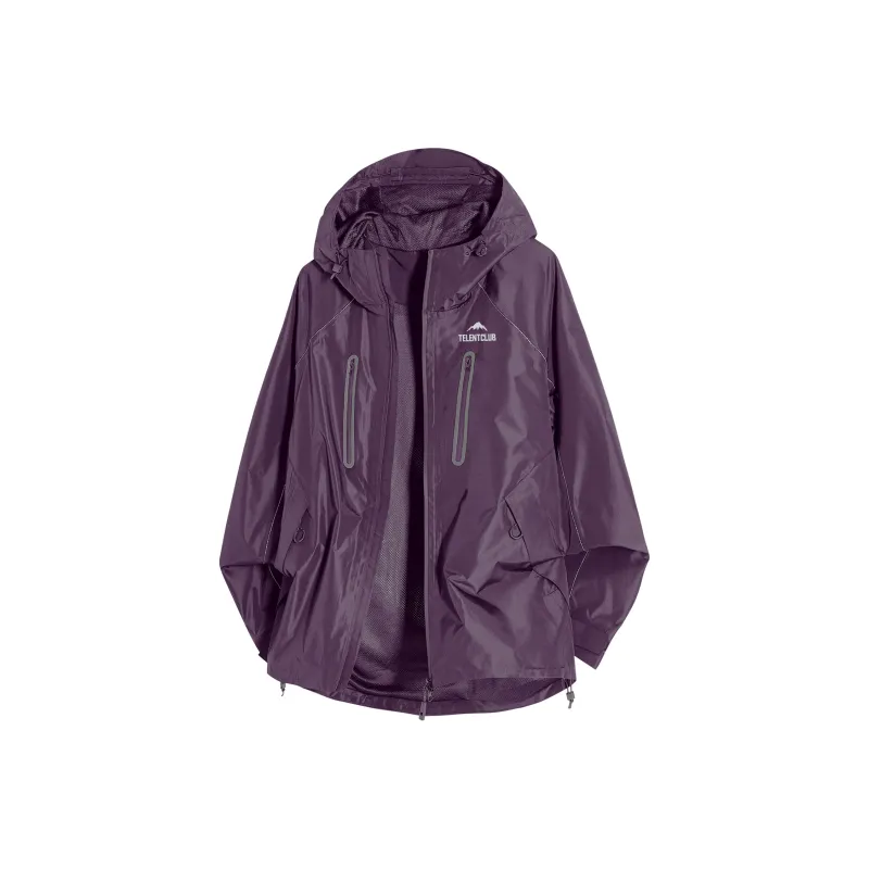 TELENT Waterproof And Windproof Windbreaker Jacket Unisex Ivory White-14