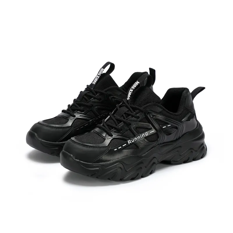 Singing Abrasion Resistant Breathable Height Increasing Low Top Chunky Sneakers Unisex-9
