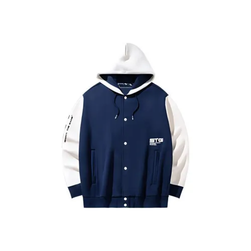 Anta Basketball Collection Baseball Jacket Unisex Cyan Blue