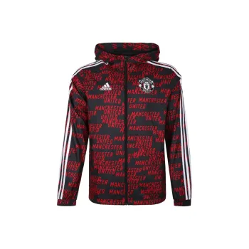 Adidas MUFC Manchester United Soccer Collection WINDBREAKR Jackets & Coats Men's Red
