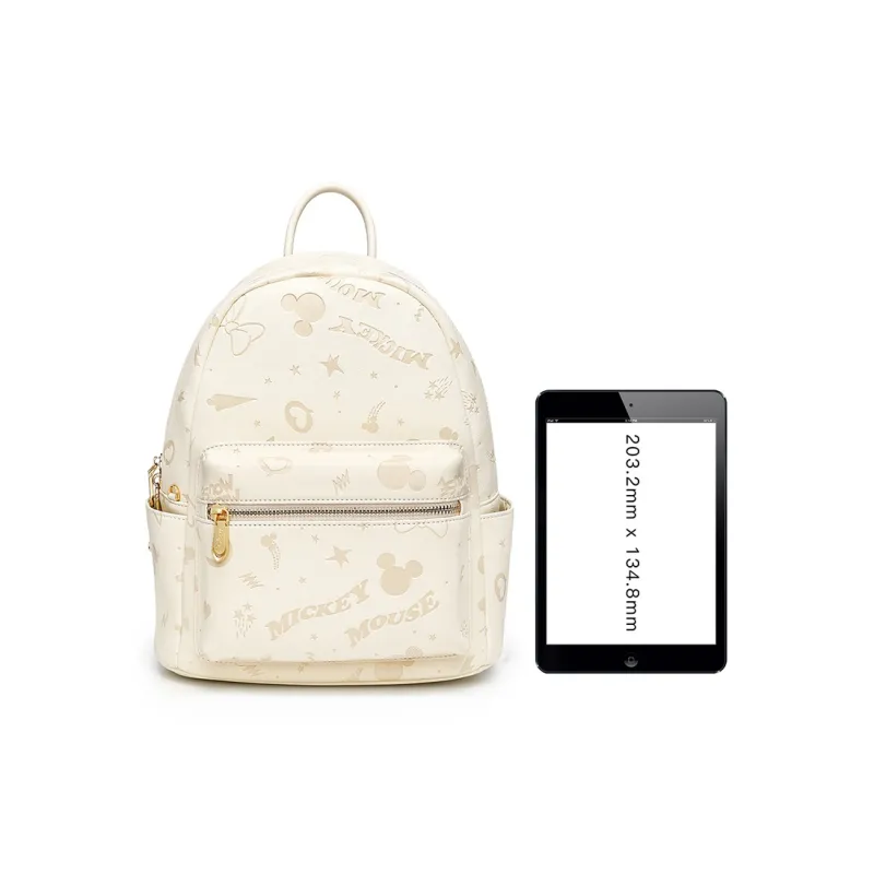 MESUCA Disney, Collaboration Disney Collection PU Backpack Regular Women's Ecru/Pink/Silver-6