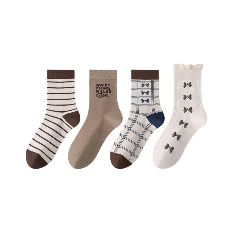 Caramella Mid Calf Socks Women's 4 Pack-0