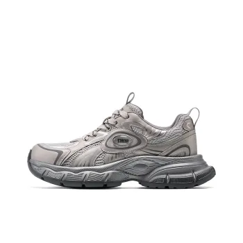 GG CC Cushioning, Slip Resistant, Abrasion Resistant, Height Increasing Low Top Chunky Sneakers Women's Gray