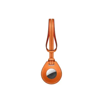 HERMES Apple AirTag Swift Calfskin Bag Charm Bag Accessory Women's Orange