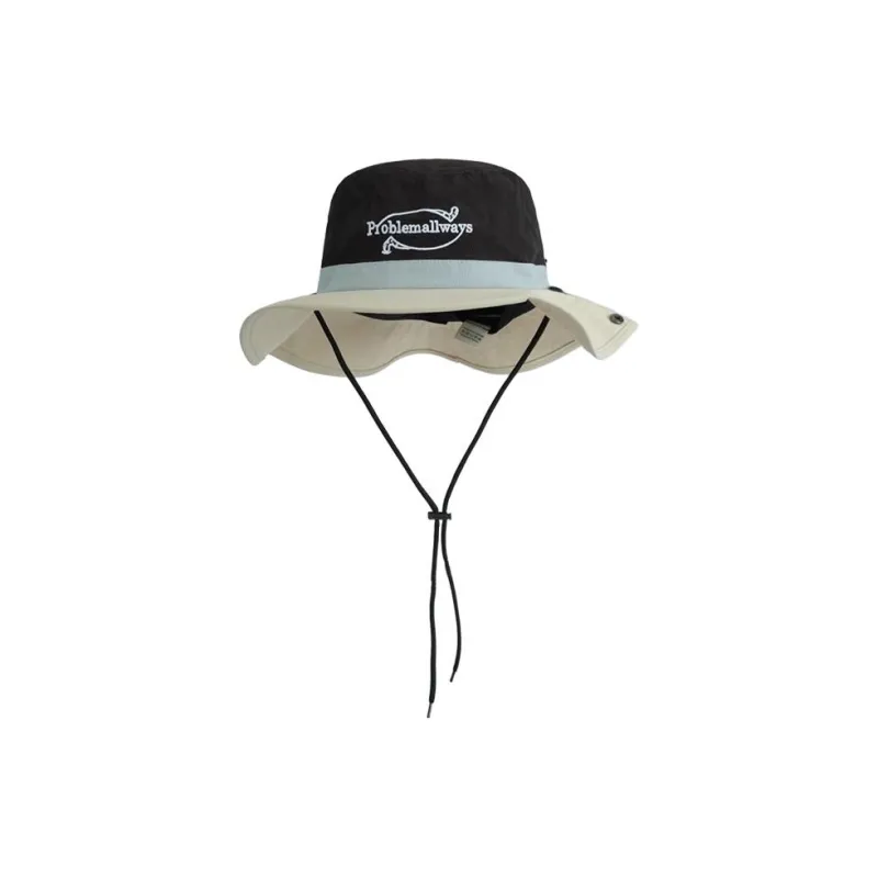 FREE RABBITⅡ Summer Sun Protection Drawstring Large Brim Mountaineering Cap Bucket Hats Unisex-2