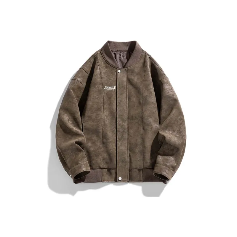 JINBEILE Jackets Coats Unisex Khaki-22