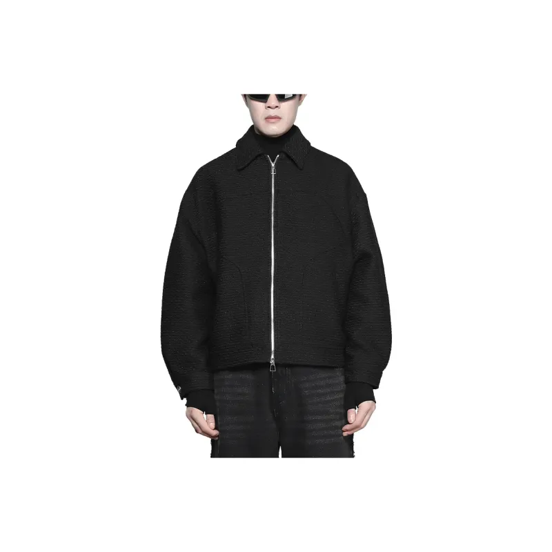 RAYSHOW Jackets Coats Men's Black-4