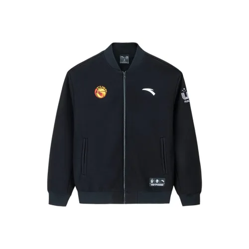 Anta Basketball Collection Baseball Jacket Men's Basic Black