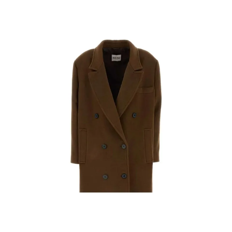 MIU MIU Double Breasted Long Sleeved Coat-2