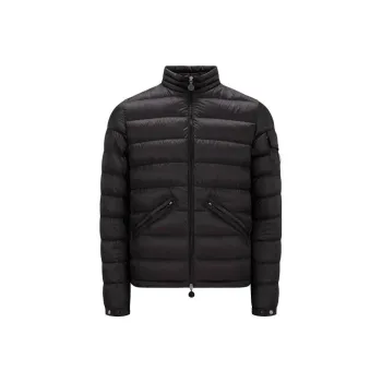 Moncler Agay Short Down Jacket Down Jacket Men's Black