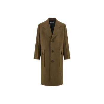 Ferragamo Single Breasted Military Coat