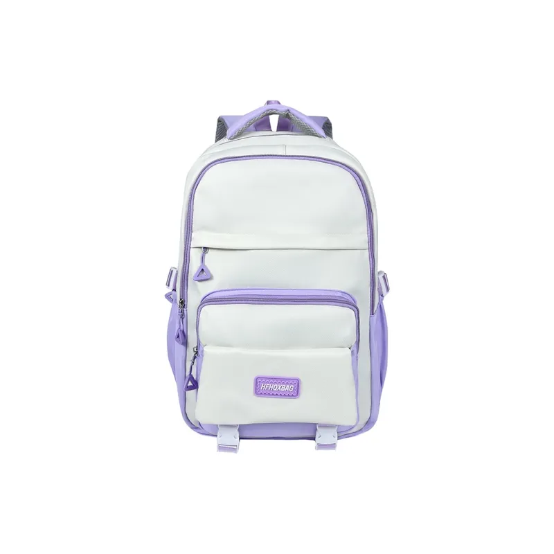 OUZIHUANG Nylon Backpack Women's Black/Burgundy/Purple/Pink/Blue-6