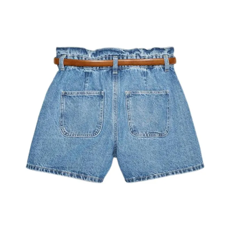 ZARA Denim Shorts Women's Medium Blue-1