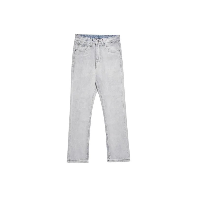 WELTER EXPERIMENT American Luxury Streetwear Hip Hop Style Distressed Funny Pattern Mid Rise Bootcut Jeans Unisex-12