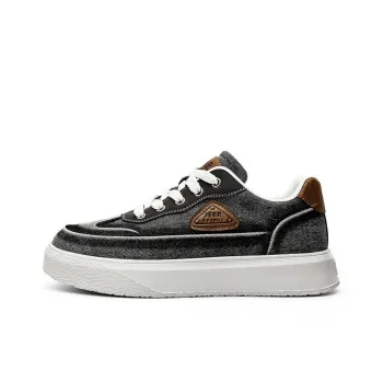 JEEP SPIRIT Snake Eyebrow Copper Fish Skateboard Shoes Men Low Top Graphite Black