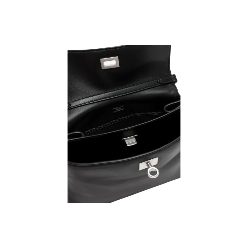 Balenciaga Calfskin Shoulder Bag Men's Black-2