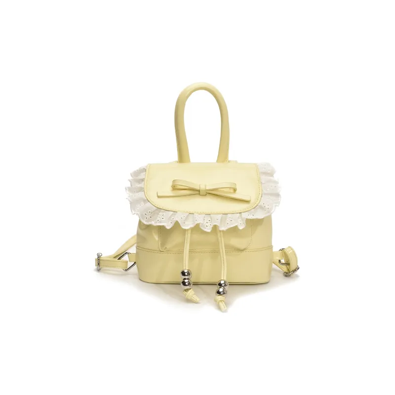 PINK·LAND PU Backpack Regular Women's White/Pink/Purple/Black/Yellow-29