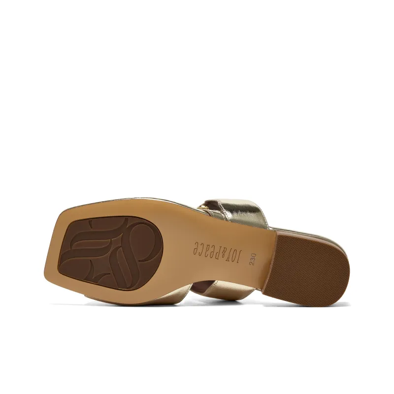 Joypeace Flip Flops Women's Gold-5