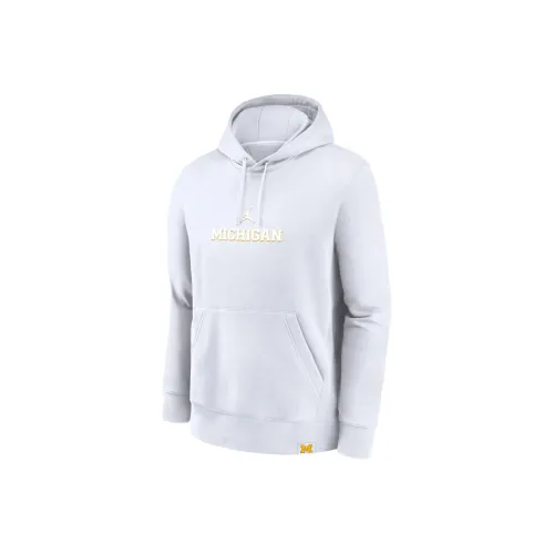 JORDAN Michigan Wolverines Statement Wordmark Lockup Heavyweight Men's heels nike College Pullover Hoodie