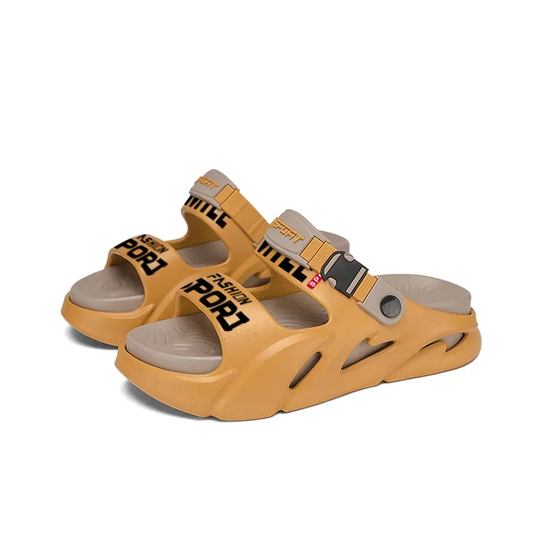 CAMOSI Beach Sandals Unisex Black Gray/White Black/Orange/Mint Green-5