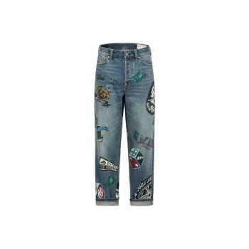EVISU Jeans Men Denim Blue
