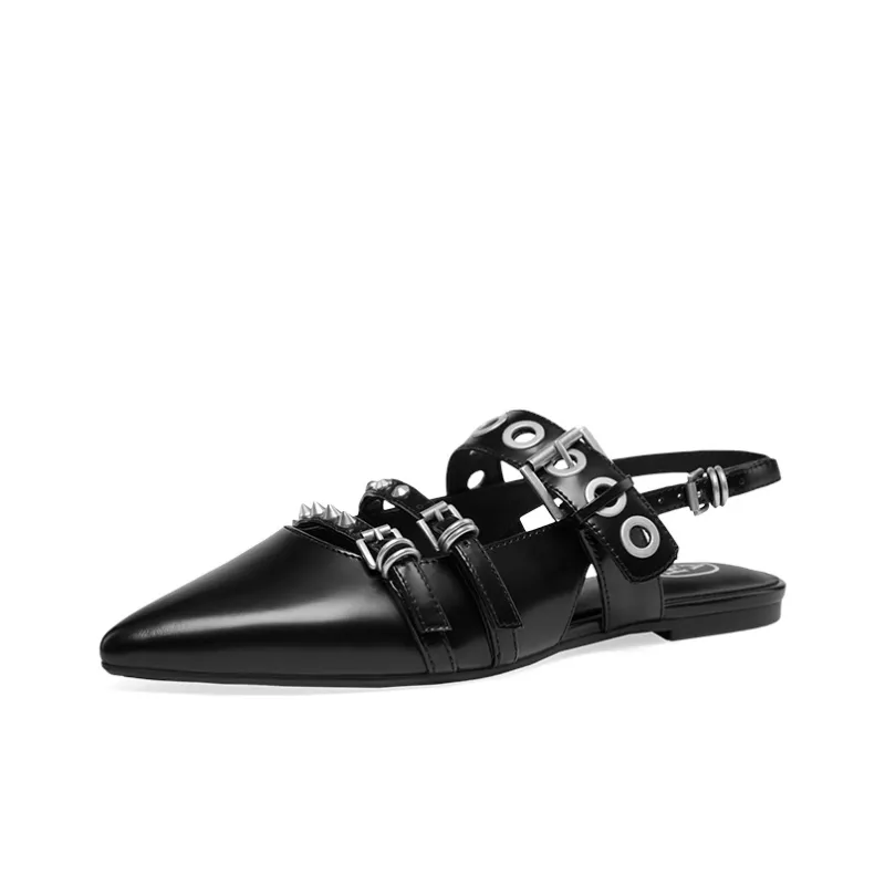 ASH One Strap Sandals Women's Black-1