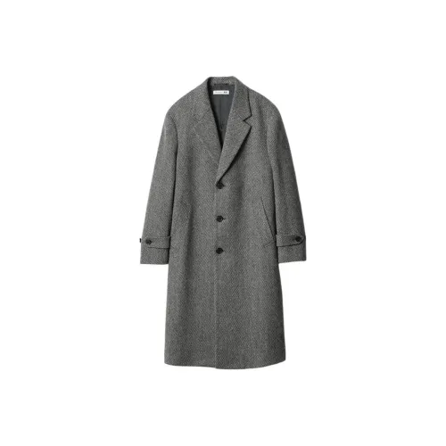 Jw Anderson X UNIQLO JWANDERSON Co brand Coats Men Lead Gray