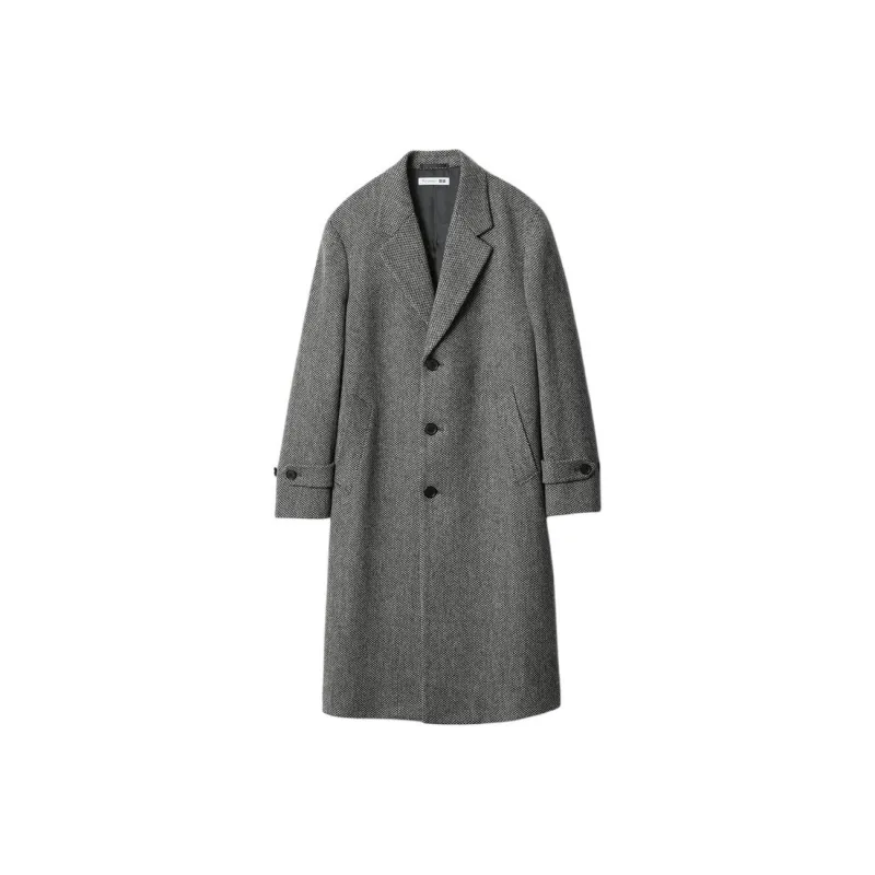 Jw Anderson X UNIQLO JWANDERSON Co brand Coats Men Lead Gray-0