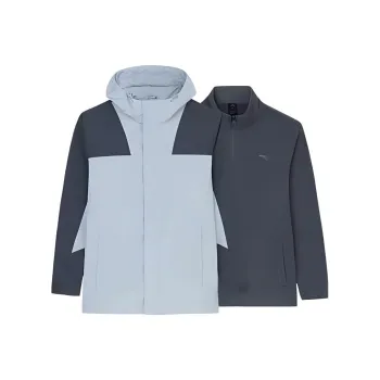 Anta Variety Training Collection Warm Water Repellent Windbreaker Jacket Men's Castle Gray/Mudstone Gray