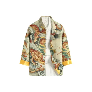XUANSHENG Jackets Coats Men's Dragon