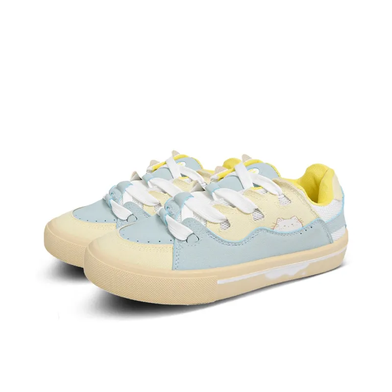 OUGLEMEN Slip Resistant Shock Absorbers With Abrasion Resistant Properties Low Top Skateboard Shoes Women's Box-12