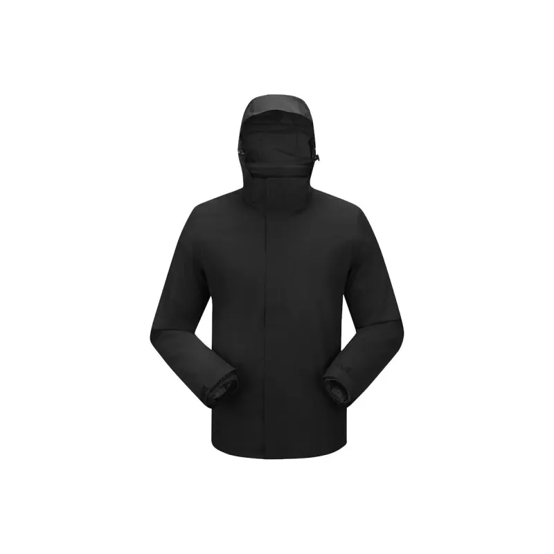 MOBI GARDEN Water Resistant Windproof And Rainproof Warm 3 in 1 Windbreaker Jacket Men's-2
