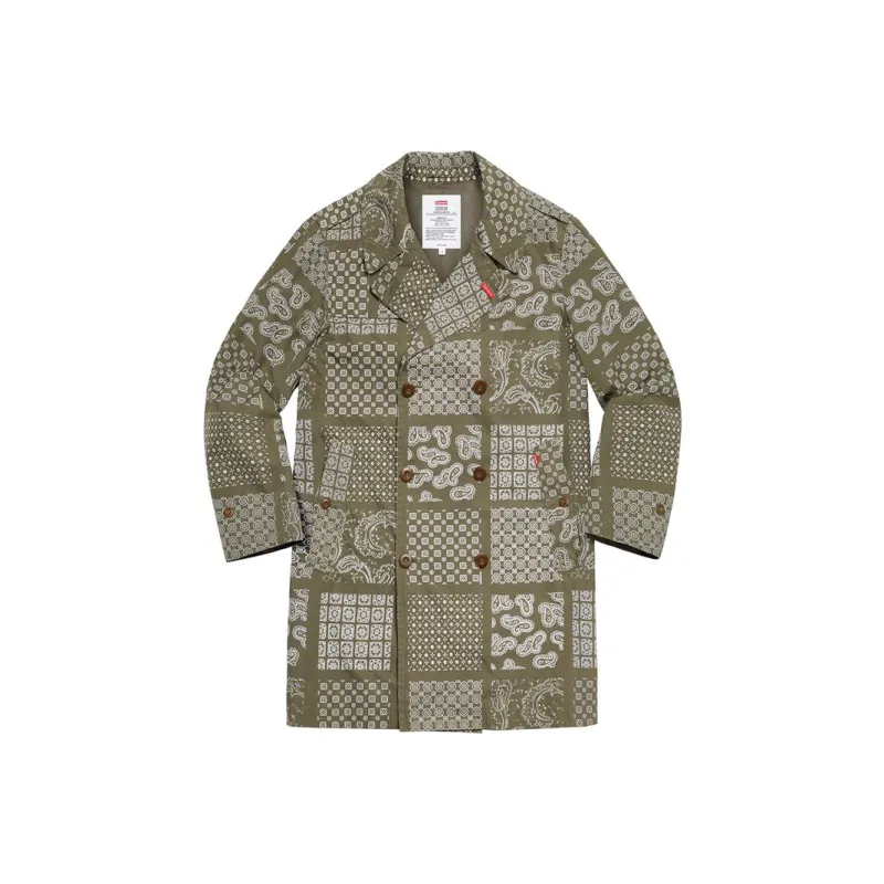 Supreme Trench Coats Unisex-0