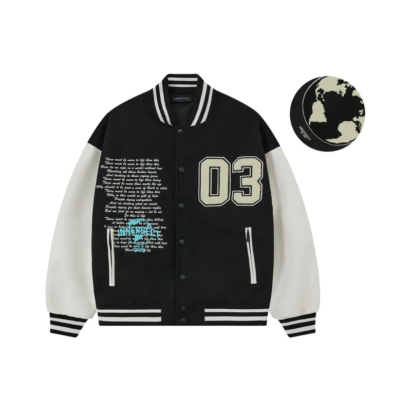 INNERSECT FW24 Fall And Winter Baseball Jacket Unisex-3