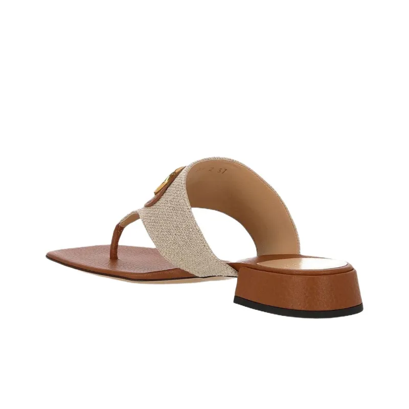Valentino VLogo Plaque Slip On Thong Sandals Women's-3
