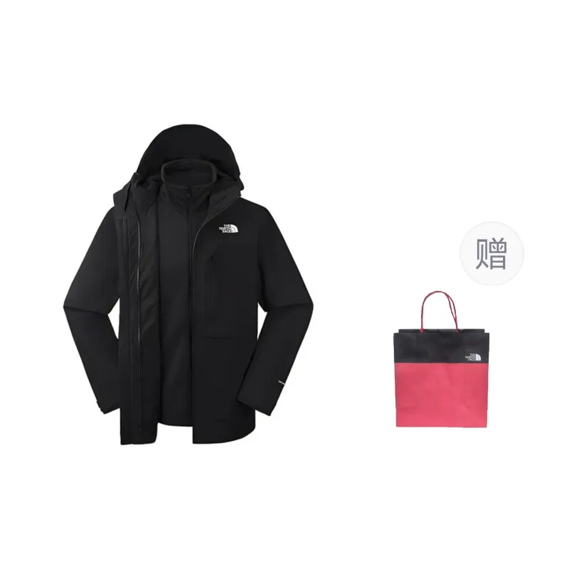 THE NORTH FACE City Outdoor Collection Windbreaker Jackets Men Cosmic Black Shopping Bag Included-0