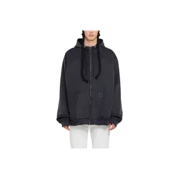 Maison Margiela Zip Up Drawstring Hoodie
