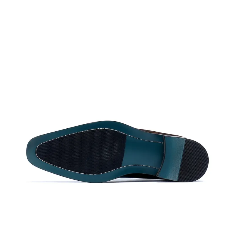 ASTON M.JAZZ Dress Shoes Men Low Top Blue/Gold-3
