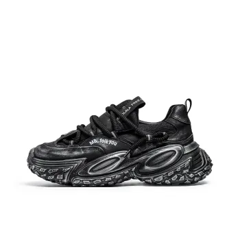 JANECO Slip Resistant, Abrasion Resistant, Breathable Low Top Chunky Sneakers Men's