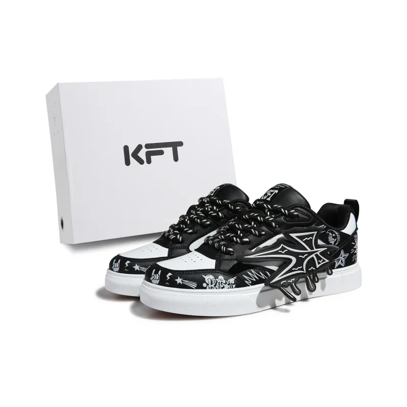 KFT Slip Resistant Cushioning Height Increasing Low Top Skateboard Shoes Unisex-18
