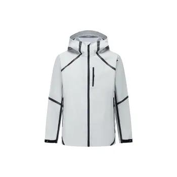 XINQITIAN Mountain Versatile Hiking Water Resistant Windproof Super Light Windbreaker Jacket Unisex Cool Moon Gray