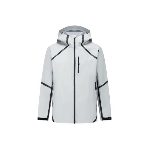 XINQITIAN Mountain Versatile Hiking Water Resistant Windproof Super Light Windbreaker Jacket Unisex Cool Moon Gray