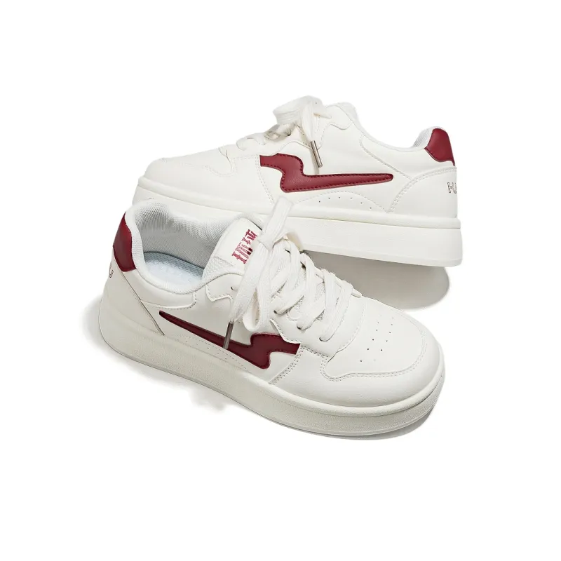 HUANQIU Slip Resistant, Abrasion Resistant, Breathable Low Top Skateboard Shoes Women's Fiery Red-3