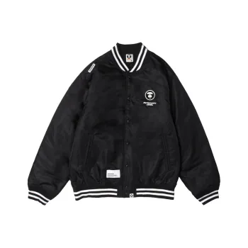 Aape Logo print Baseball collar Bomber Jacket