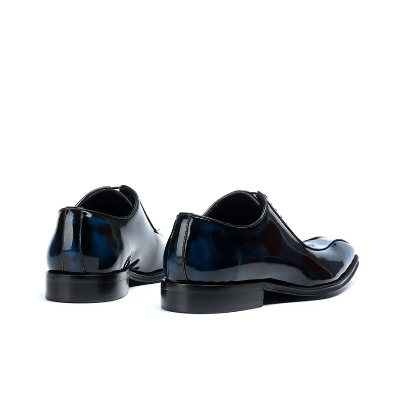 ASTON M.JAZZ Dress Shoes Men Low Top Blue/Gold-5