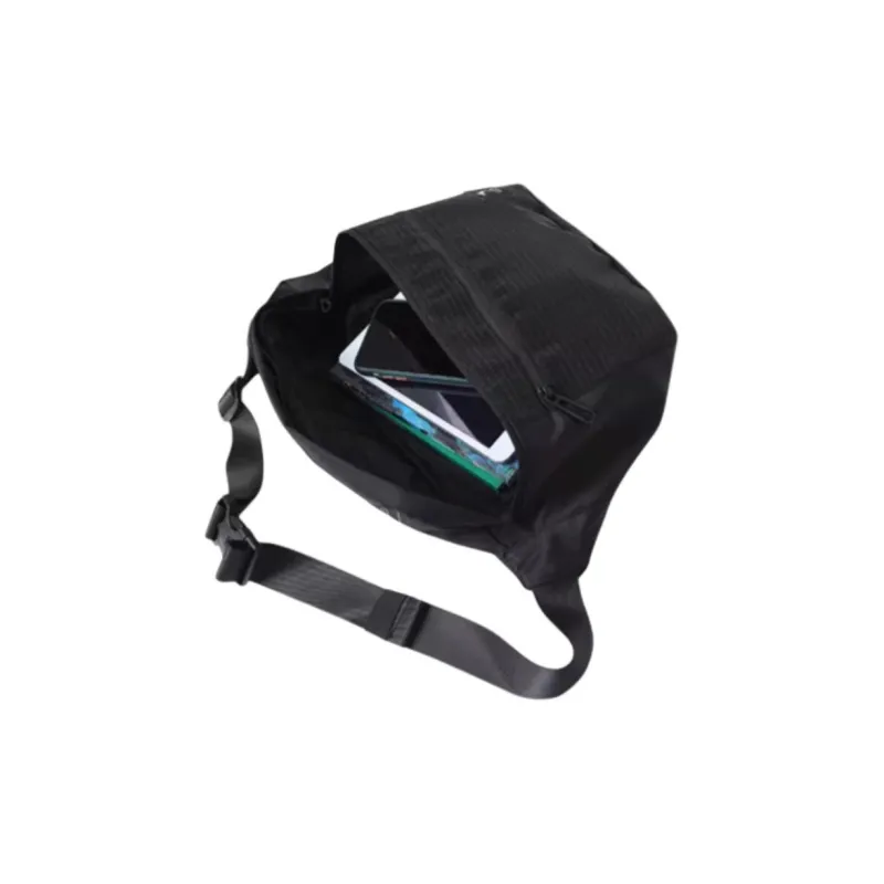 Anta Variety Training Collection Fabric One Shoulder Crossbody Fanny Pack Unisex Black-3